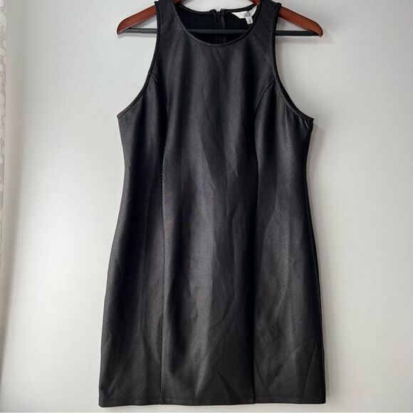 Jack Gatsby black sleeveless faux snakeskin mini dress size Large NWT - Picture 1 of 8